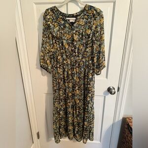 Loft floral maxi dress
